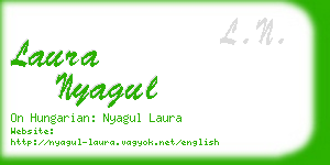 laura nyagul business card